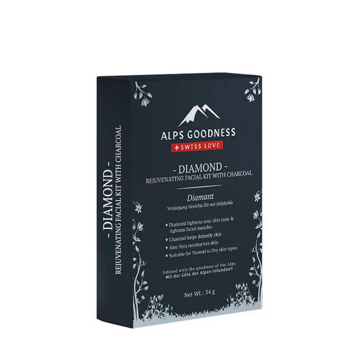 Alps Goodness Diamond Rejuvenating Facial Kit with Charcoal (34 gm)