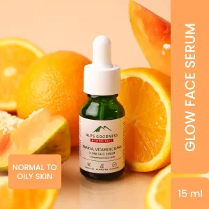 Alps Goodness Vitamin C serum with Papaya & AHA for Glow for Normal to Oily Skin (15ml) | Face Serum | For Glowing Skin | Silicone Free, Paraben Free, Mineral Oil Free, Sulphate Free | Vegan