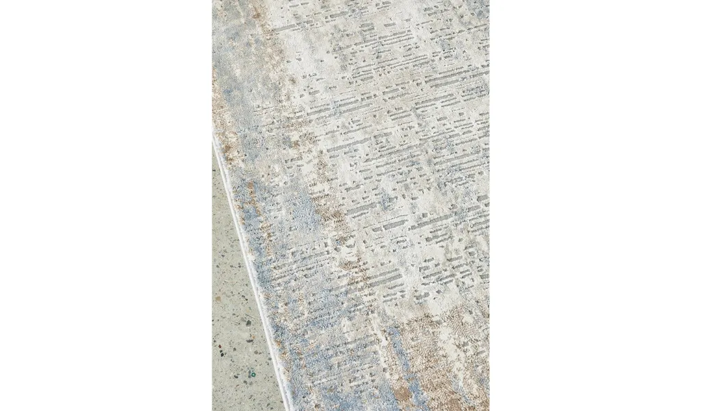 Brooklyn Powder Blue Abstract Textured Rug