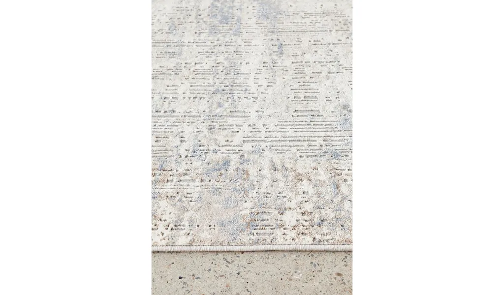 Brooklyn Powder Blue Abstract Textured Rug