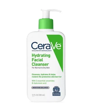 CeraVe Hydrating Facial Cleanser for Normal to Dry Skin,  Moisture Balance - 355ml