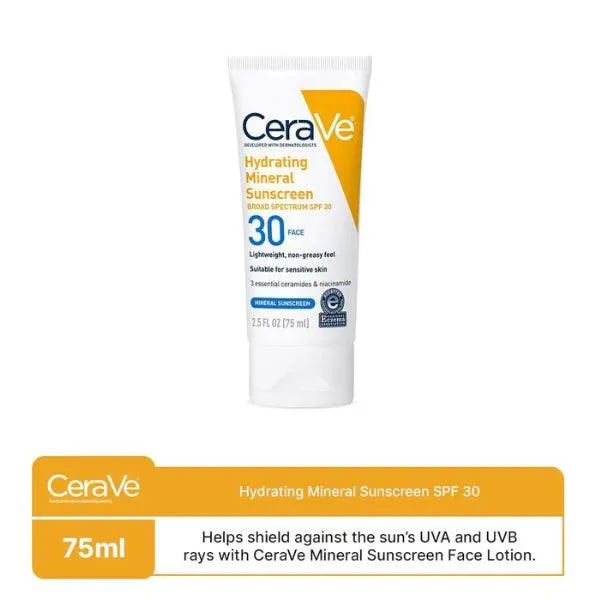 CeraVe Hydrating Mineral Sunscreen SPF 30 75ml