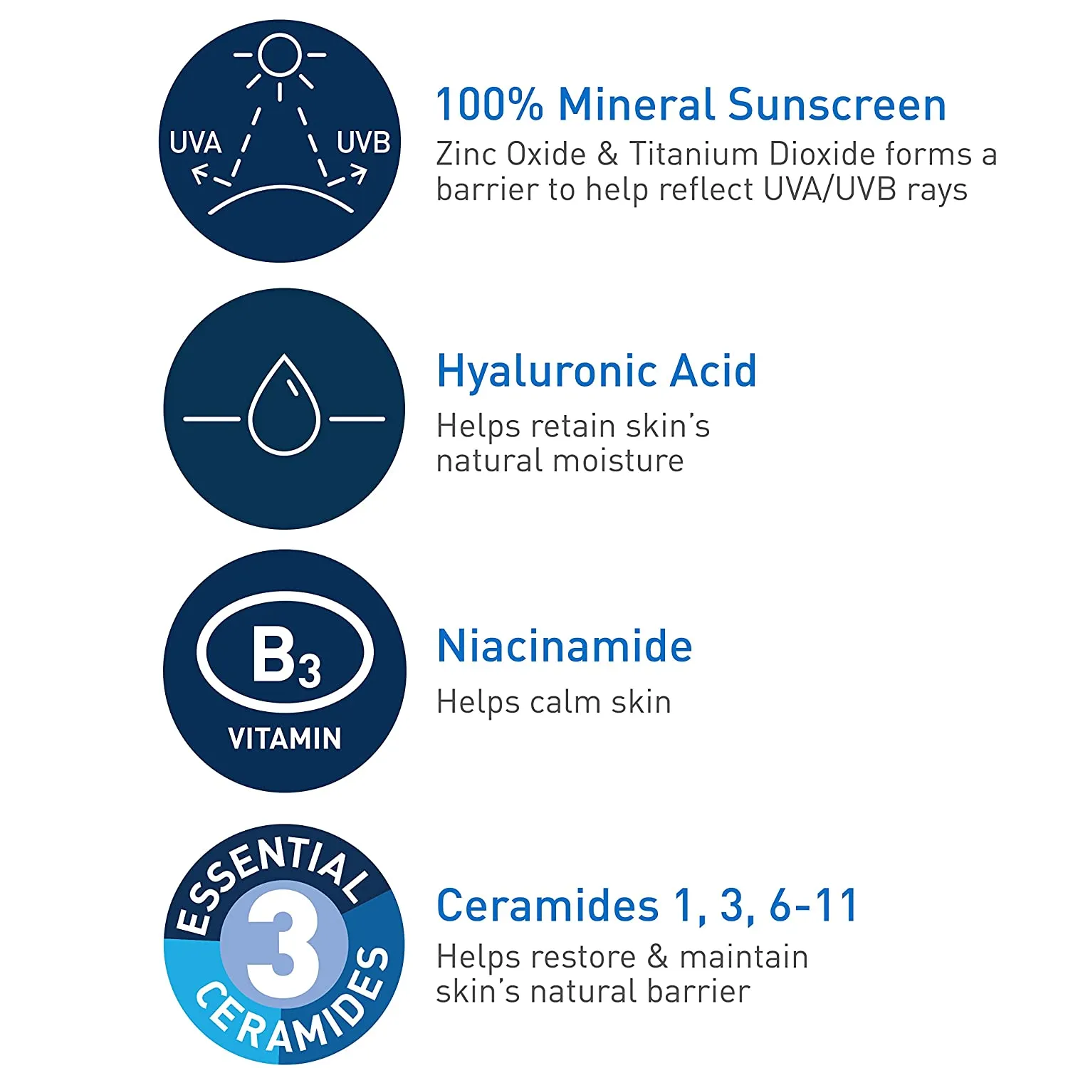 CERAVE HYDRATING SUNSCREEN SPF50 FACE 2.5 Oz