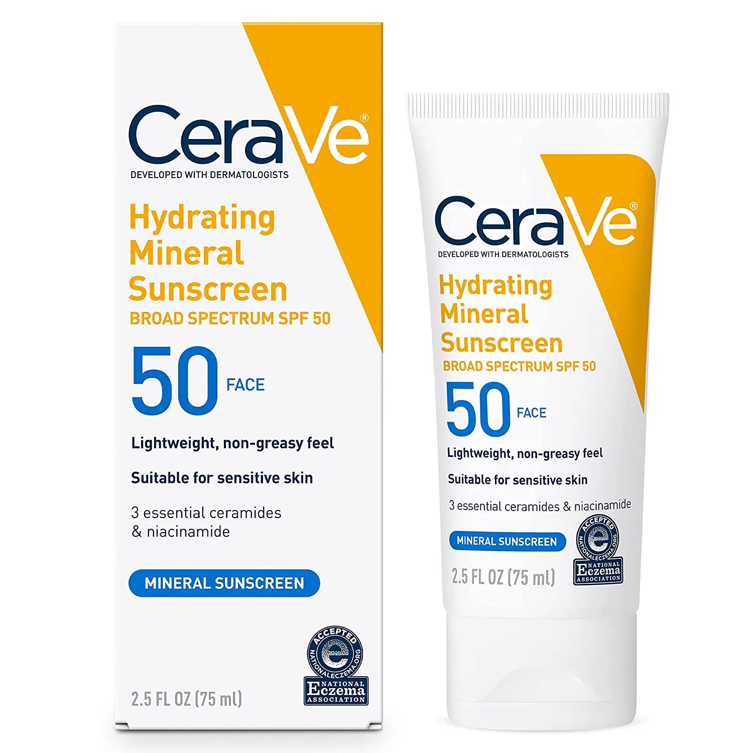 CERAVE HYDRATING SUNSCREEN SPF50 FACE 2.5 Oz