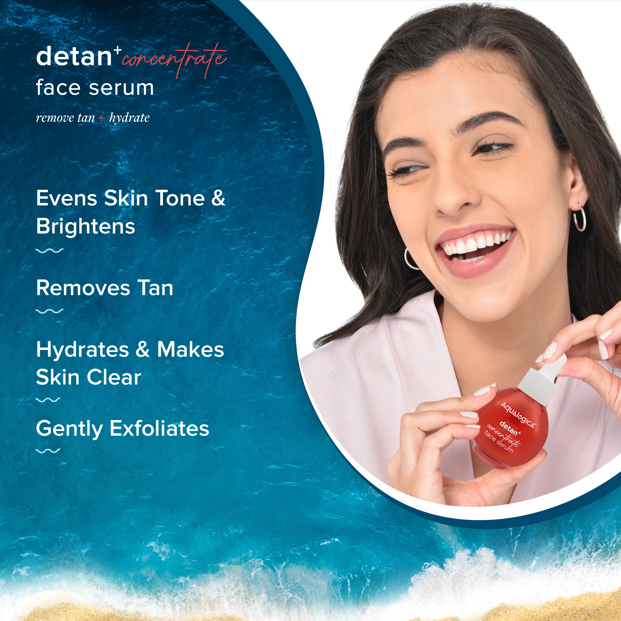 Detan  Concentrate Face Serum with Cherry Tomato & Glycolic Acid for Tan Removal - 30ml