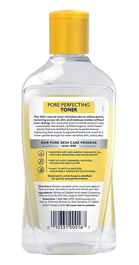 Dickinson's Witch Hazel Toner, 16 fl oz