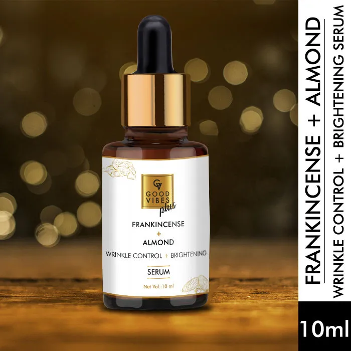 Good Vibes Plus Frankincense   Almond Wrinkle Control   Brightening Serum (10 ml)