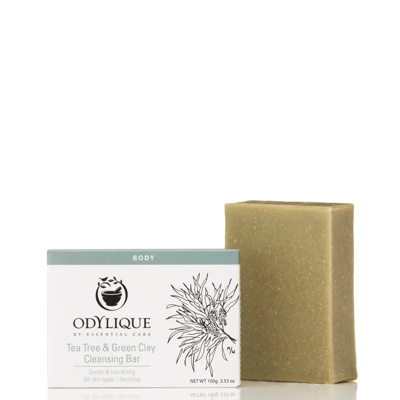 Odylique by Essential Care Tea Tree & Green Clay Cleansing Bar 100g