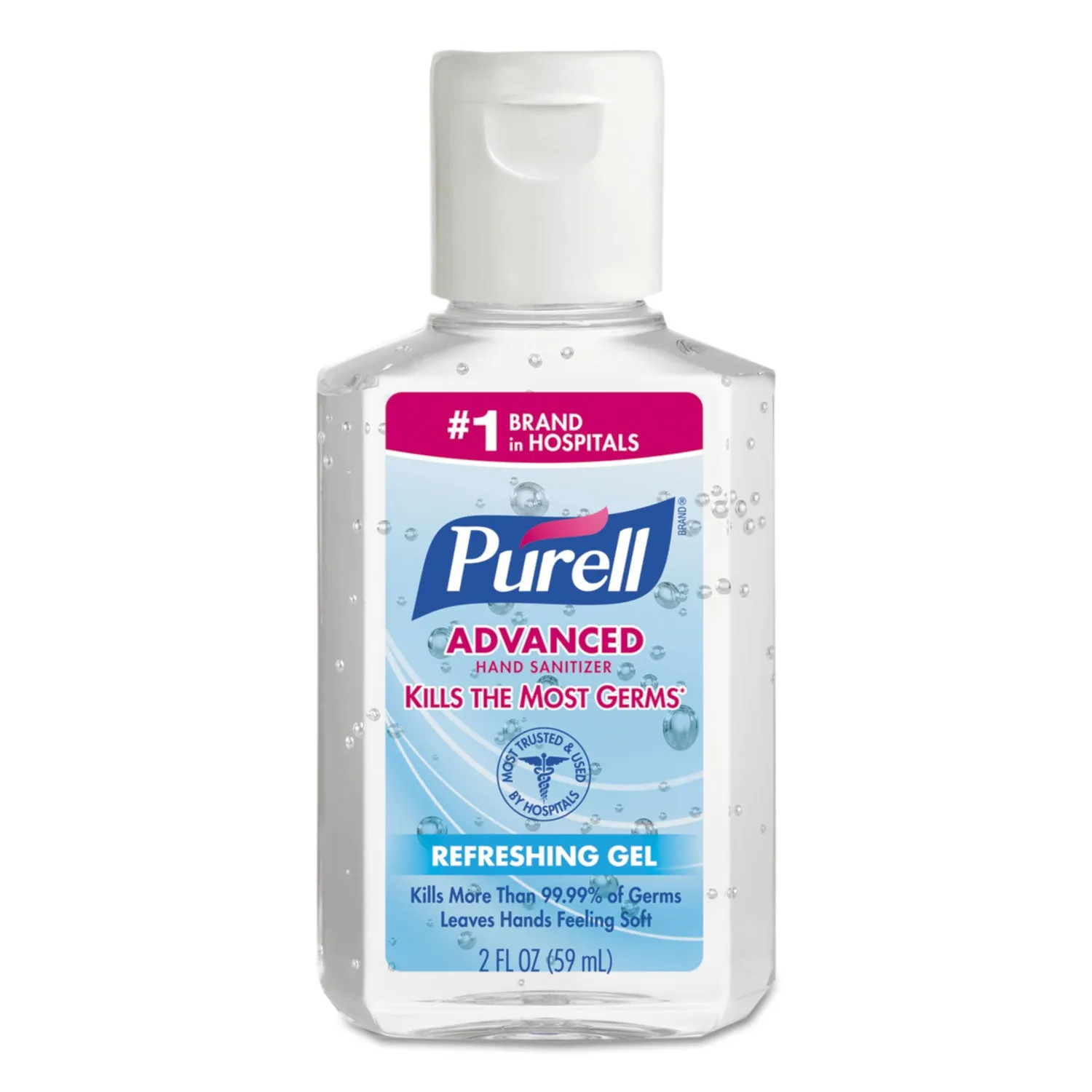 Purell Advanced Hand Sanitizer Refreshing Gel, Clean Scent, 2 Oz, Squeeze Bottle, 24/Carton - GOJ960524